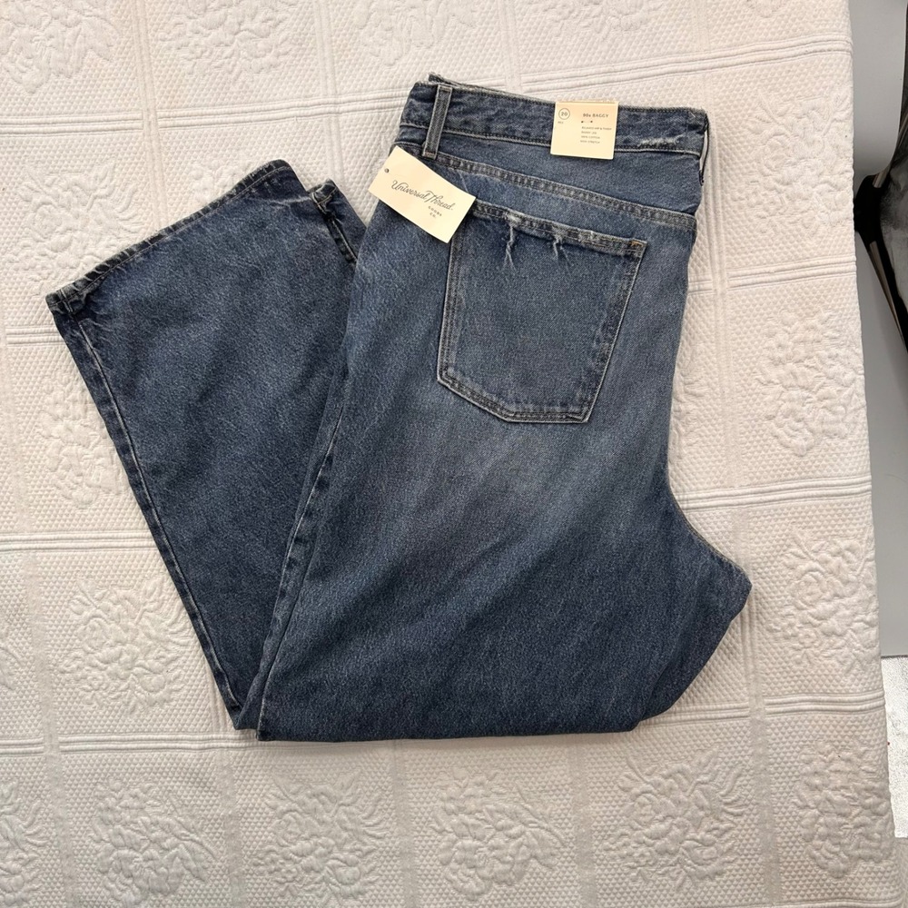 Universal Thread 90s Baggy Jeans Medium Wash 100% Cotton 20R Mens Blue Denim
